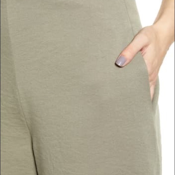 Leith Wide Leg High Waist Green Pants - Picture 5 of 11